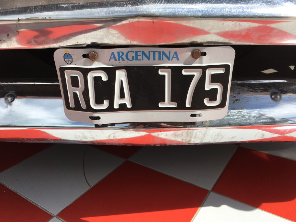 Argentinien Nummernschild 